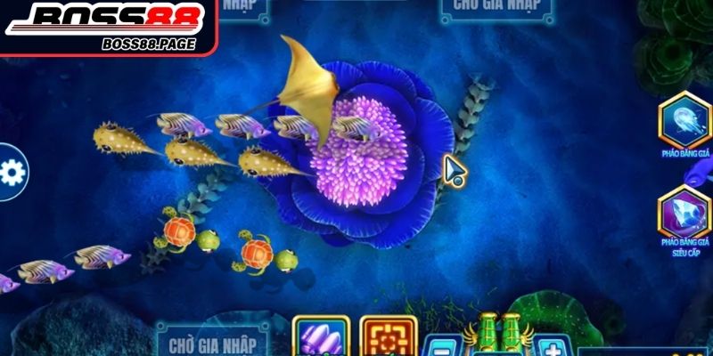 Bắn Cá Long Vương Boss8 - Săn Thưởng Đỉnh Cao Như Cao Thủ 3 Kết hợp súng mạnh và bom để tiêu diệt chuỗi boss