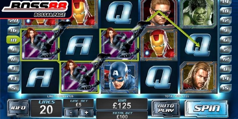 Nổ Hũ Siêu Anh Hùng Boss8 Cho Người Thích Cảm Giác Mạnh 2 Biểu tượng Scatter trong game