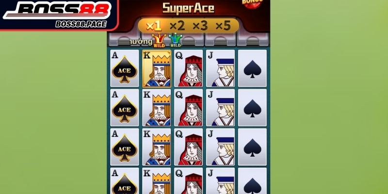 Super ACE Nổ Hũ Boss8 - Siêu Phẩm Slot Nhân Thưởng Hấp Dẫn 3 Sử dụng Wild vàng
